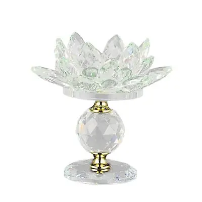 Buy Glass Lotus Candle Holders Tea Light Pillar Candle Holders • 14.83£