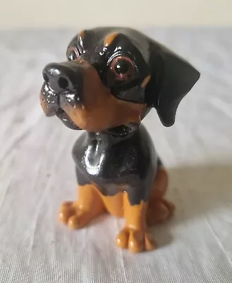 Buy Cute Tiny Small Art Pottery Rottweiler Puppy Dog Figure Pet Personality Adorable • 17.95£
