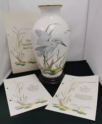 Buy Franklin Porcelain  The Marshland Bird Vase  By Basil Ede • 30£