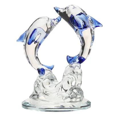 Buy Creative Small Dolphin Ornament Indoor Desktop Crystal Dolphin Figurine • 17.75£