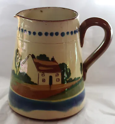 Buy Antique Or Vintage Torquay Cottage Motto Ware Jug - Watcombe Pottery • 15£
