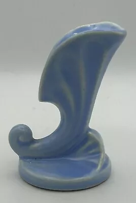 Buy Vintage Pottery Miniature Cornucopia Vase Horn Of Plenty Blue Unbranded 2.5”H • 7.08£
