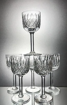 Buy Five THOMAS WEBB Lead Crystal NORMANDY Cut Sherry Glasses (4 Signed) - 100ml • 30£