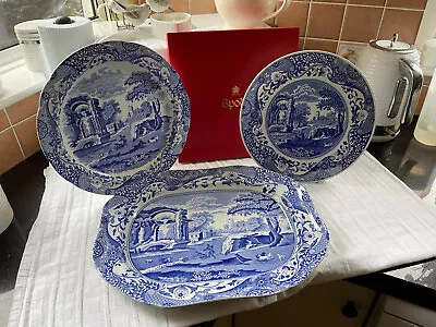 Buy SPODE - Blue Italian - 3 X Different Serving Platters REDUCED • 59.50£