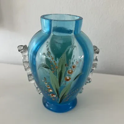 Buy Antique Small Hand Painted Glass Vase  • 25£