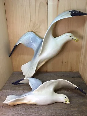 Buy Pair Of Beswick Flying Seagulls Wall Plaques 658/1/3 • 100.29£
