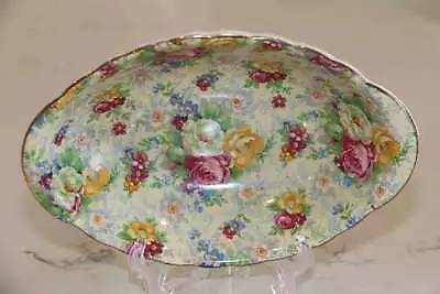 Buy Vintage Lord Nelson Ware 'Rose Time' Floral Chintz Oval Bowl - Trinkets • 15.67£