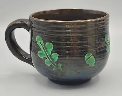 Buy Beautiful Oak Leaf & Acorn Design British Studio Pottery Mug Signed D.M. Good —- • 8.99£