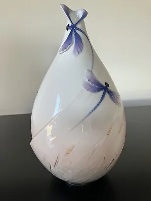 Buy Franz Porcelain Dragonfly Vase By Designer Jen Woo • 80£