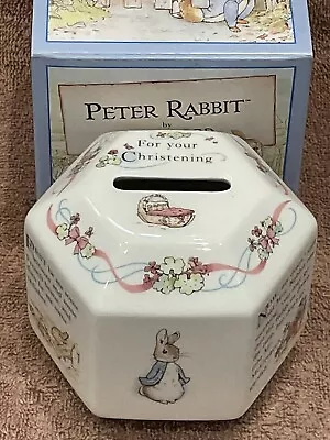 Buy Peter Rabbit Wedgewood Christening Money Box • 14.99£