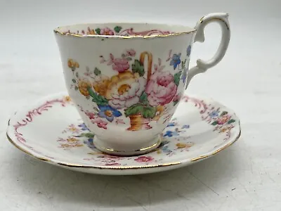 Buy Vintage Crown Staffordshire Fine Bone China Tea Cup And Saucer Floral • 22.99£
