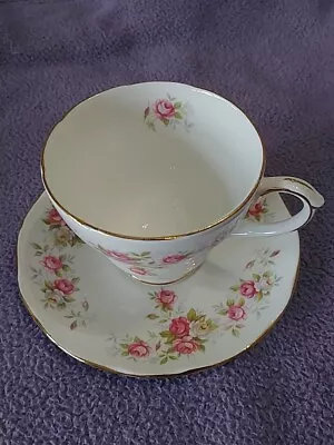 Buy Duchess Bone China Made In England June Bouquet #981 Gold Rim Cup And Saucer • 13.98£