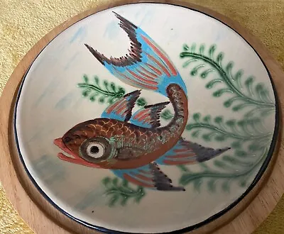 Buy Puigdemont Spanish Pottery Wall Plate With Beautiful Fish Pattern VGC. 27.5CM • 32.99£