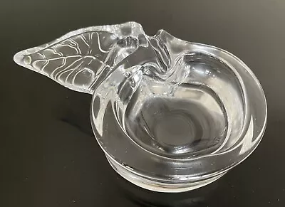 Buy Daum France Lead Crystal Signed Art Glass Apple Leaf Dish Bowl Ash Tray • 56.92£