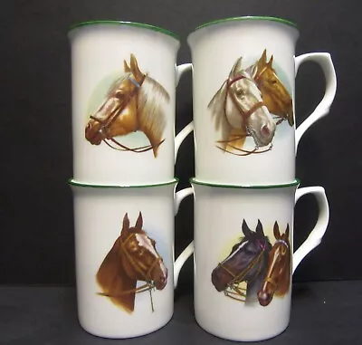 Buy Set Of 8/4 Mugs Horse Head Mugs Fine Bone China  Mugs Castle Shape 10oz Deco UK • 18.99£