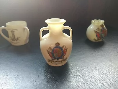 Buy 3 Crested China ,royal Military College, Camberley, 1 Goss 1 Arcadian 1 Unmarked • 7£