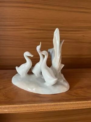 Buy  Nao Lladro Hand Made 3 Ducks/geese Figurine • 3£