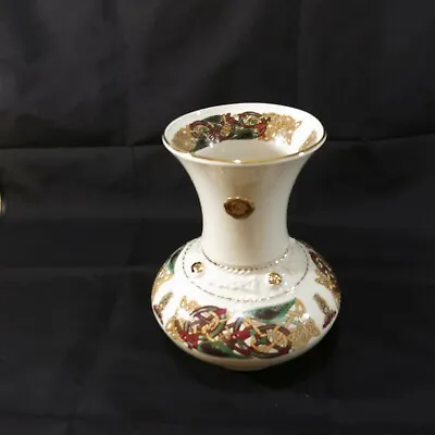 Buy Cre Irish Porcelain Vase Galway Signed Joe McCaul Celtic Pattern Handmade  • 10.99£