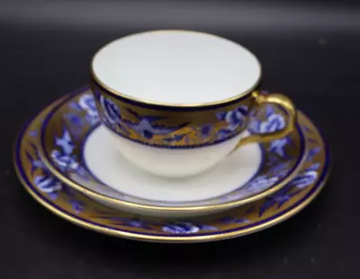 Buy Shelley Late Foley Blue Swallow Trio - Cup, Saucer And Tea Plate • 55£