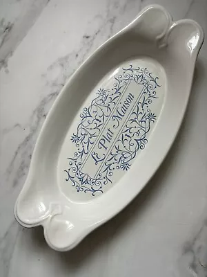 Buy Nobel Potteries Le Plat Mansion Blue White Dish Bowl, MANUFACTERED IN RHODESIA. • 65£