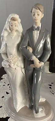 Buy Vintage Lladro Wedding Couple Figurine   #6028- Retired - Excellent Condition • 141.97£