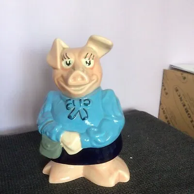 Buy Vintage Wade NatWest Pig Bank Money Box 1980s Lady Hilary With Stopper Vgc • 9.99£