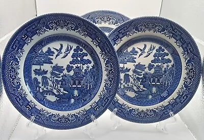 Buy 3 X Vintage Churchill China 6.5  SIDE/TEA PLATE  Blue/White Pagoda Pattern • 18£