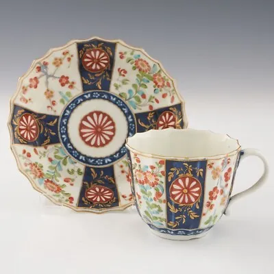 Buy Worcester Porcelain Queen's Pattern Teacup And Saucer C1775 • 240£