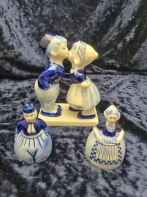 Buy Vintage Delft Blue Elesva Holland 241 Salt & Pepper Set And 755 Figurine • 9.99£
