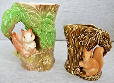 Buy Sylvac 4233 & Withernsea Eastgate Pottery  Fauna RED SQUIRREL IN A TREE VASE X 2 • 4.99£