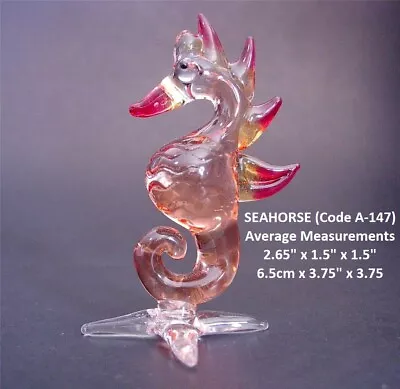 Buy BEAUTIFUL Glass SEAHORSE Glass Ornament Glass Animal Decorative Glass Figurine • 5.15£