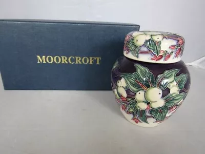 Buy Moorcroft Boxed TRIAL GINGER JAR SNOWBERRY Pattern Issued 2002 Perfect + Box • 195£