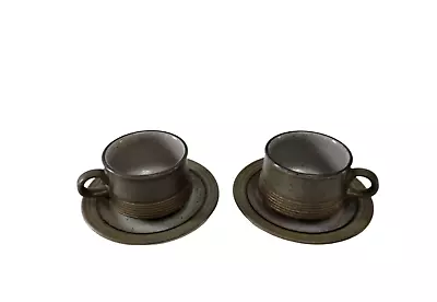 Buy 2xPurbeck Pottery Studland Green Breakfast Cups/Saucers Duos Spares/Replacements • 24£