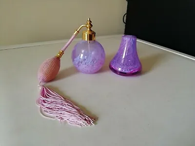 Buy Caithness Glass Pink Perfume Bottle/Atomiser & Small Bud Vase • 15£