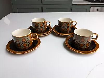 Buy Bronte 4 Teacups And 6 Saucers Hornsea Pottery John Clappison Vintage Retro... • 14.99£