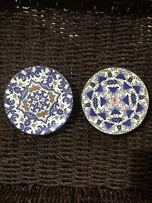 Buy 2 X Vintage Ceraplat Hand Made Spanish Wall Hanging/Cabinet Decorative Plates • 12£