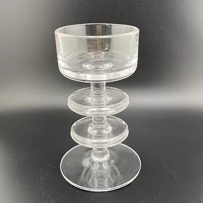 Buy Wedgwood Sheringham 2 Disc Clear Glass Candlestick • 19£