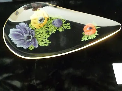 Buy Vintage CHANCE Glassware Teardrop Shaped Anemone Design Dish (B) • 4£