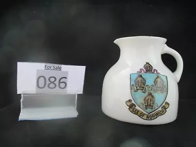 Buy WH Goss Crested China Model SCARBOROUGH JUG With NORWICH Crest (86)  • 4.50£
