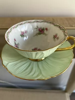 Buy Shelley Oleander Bridal Rose  Tea Cup And Saucer • 86.79£