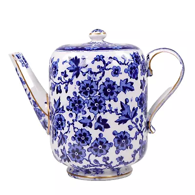 Buy Ridgway Pottery Teapot Aesthetic Blue White Chinese Blossom Hawthornden C1870 • 140£