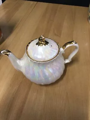 Buy Vintage Sadler England Lustre Pearlised Teapot Gold 2746 • 10£