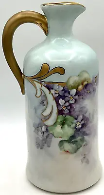 Buy Antique D&C Delinieres & Co Limoges France Art Nouveau Urn Violets Gilded  • 240.09£