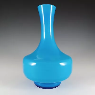 Buy Scandinavian Style Large Blue Opal Cased Glass Vase • 75£