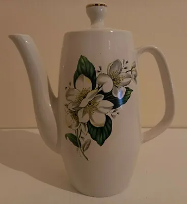 Buy Sylvac Ware - White Alpine Rose Coffee Pot - 8 , Vintage/Retro • 10.99£