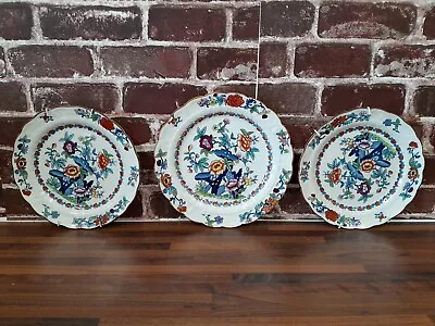 Buy Booths Pompadour Plates Set Of Three Silicon China. Made In England (08) • 7.99£
