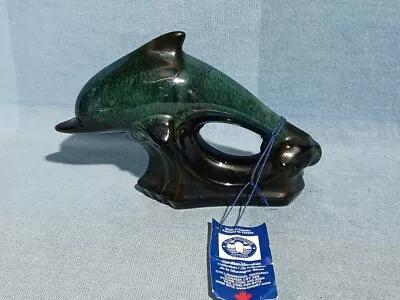 Buy Vintage Blue Mountain Pottery Dolphin 7  With Original Tags  • 12.95£