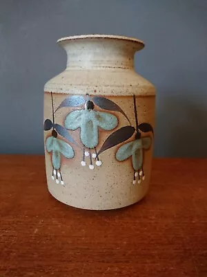 Buy Vtg Studio Pottery Stoneware Vase Fuchsia Design Paul Metcalfe Devon Ceramic  • 9.99£