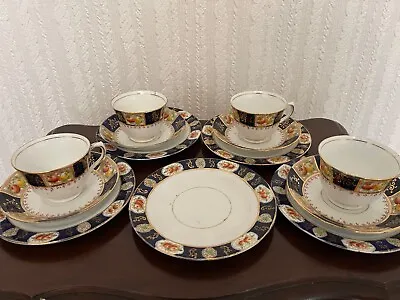 Buy Vintage Tea Set Crown Chelsea China 5 Cups 4 Saucers Tilley 5 Plates Elmo 1930s • 20£