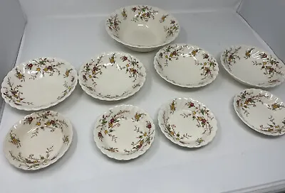 Buy Vintage Myott Heritage Floral Dining Set Of Bowls 1950s • 15£